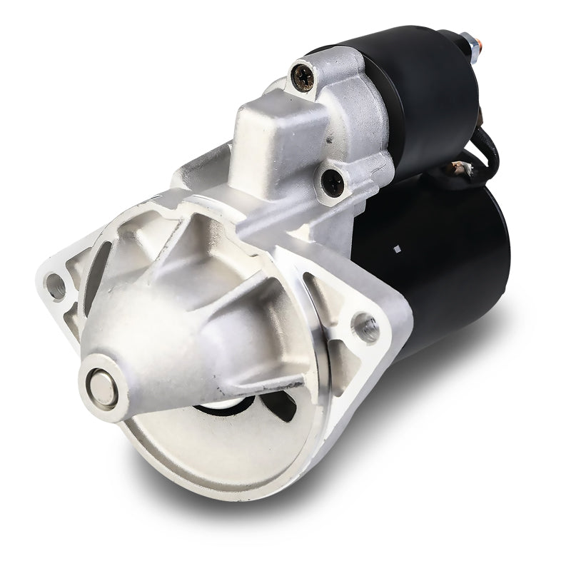new OEX brand starter motor with a silver and black color scheme, designed for a 12V 10Th CW Bosch style application.