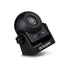 Tilted side-up view of Oricom WRC001 wireless reversing camera showing magnetic base, front control buttons, and durable black housing design.