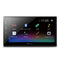 A Pioneer DMH-A345BT Digital Media Player featuring a 6.8-inch capacitive touchscreen with various icons for functions such as Bluetooth audio, USB, and iPhone connectivity.