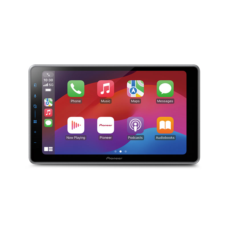 Pioneer DMH-ZF7650BT 9Apple CarPlay/Android Auto Wireless AV Receiver wide and closer look with white background 