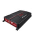 A black Pioneer 4-Channel Bridgeable Amplifier with red accents and branding on the exterior.