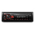 Pioneer MVH-S235BT digital media receiver with Bluetooth connectivity, EQ controls, and sleek black interface accented with red lighting.