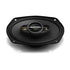 Single black Pioneer 6x9-inch 4-way coaxial car speaker featuring multi-driver design and centered Pioneer logo.