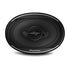 Front close-up of single black Pioneer 6x9-inch 4-way coaxial car speaker showing detailed cone texture, multi-driver layout, and centered Pioneer logo