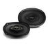 Pair of black Pioneer 6x9-inch 4-way coaxial car speakers featuring multi-driver design and central Pioneer logo.