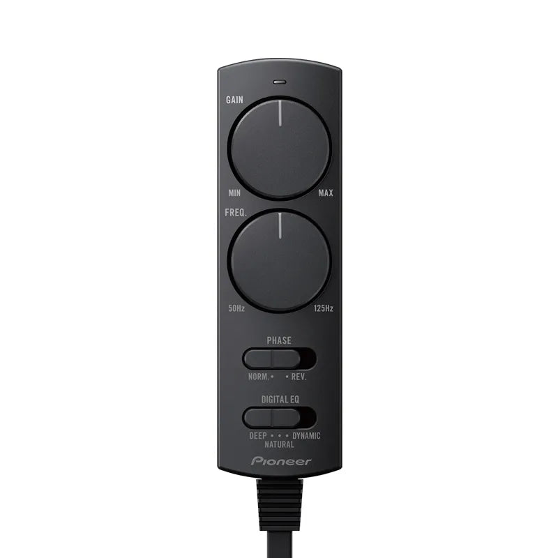 Pioneer TS-WX140DA 8" Space-Saving Amplified Compact Active Subwoofer remote closer look 