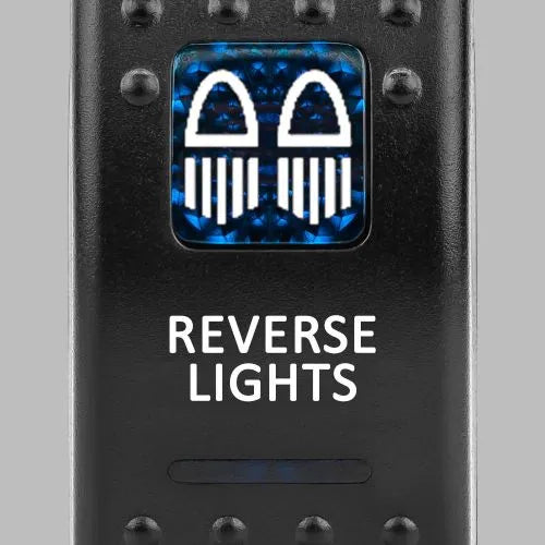 STEDI ROKSWCH-REV Carling Type Rocker Switch for 4x4 Reverse Lights Back Lit Blue