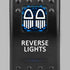 STEDI ROKSWCH-REV Carling Type Rocker Switch for 4x4 Reverse Lights Back Lit Blue