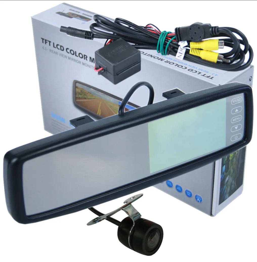 Clip On Rear View Mirror with Reverse Camera