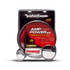 Rockford Fosgate Amp Power Kit retail pack with red power cable visible through the clear clamshell