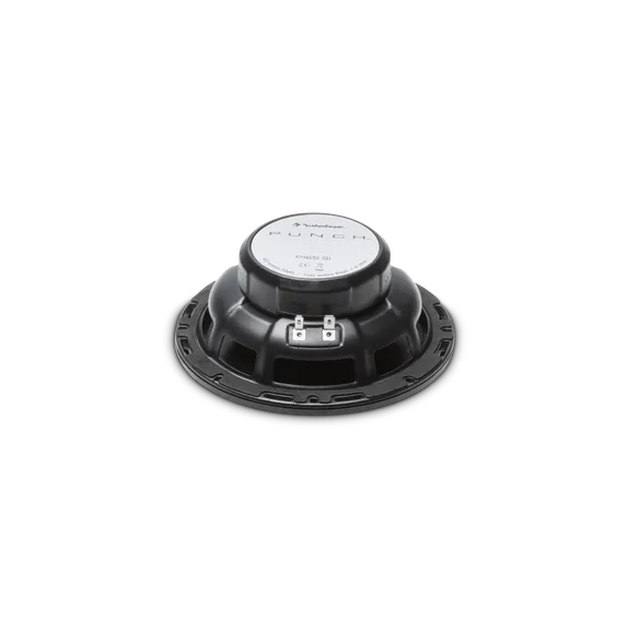 back view of Rockford Fosgate P165‑SI Punch 6.5 inch 2‑Way Euro Fit car audio system with woofer and tweeter