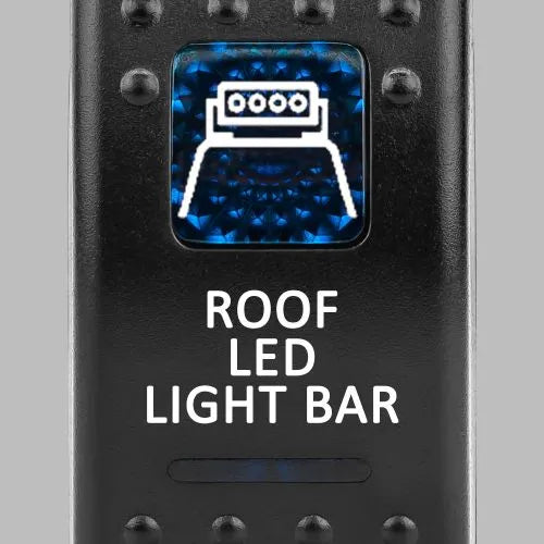 STEDI ROKSWCH-ROOF Carling Type Rocker Switch for 4x4 Roof LED Light Bar Back Lit Blue