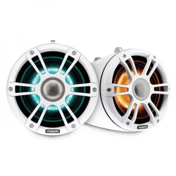 Fusion SG-FT652SPW 6.5" 230 Watt Sports White Marine Wake Tower Speakers (Pair)