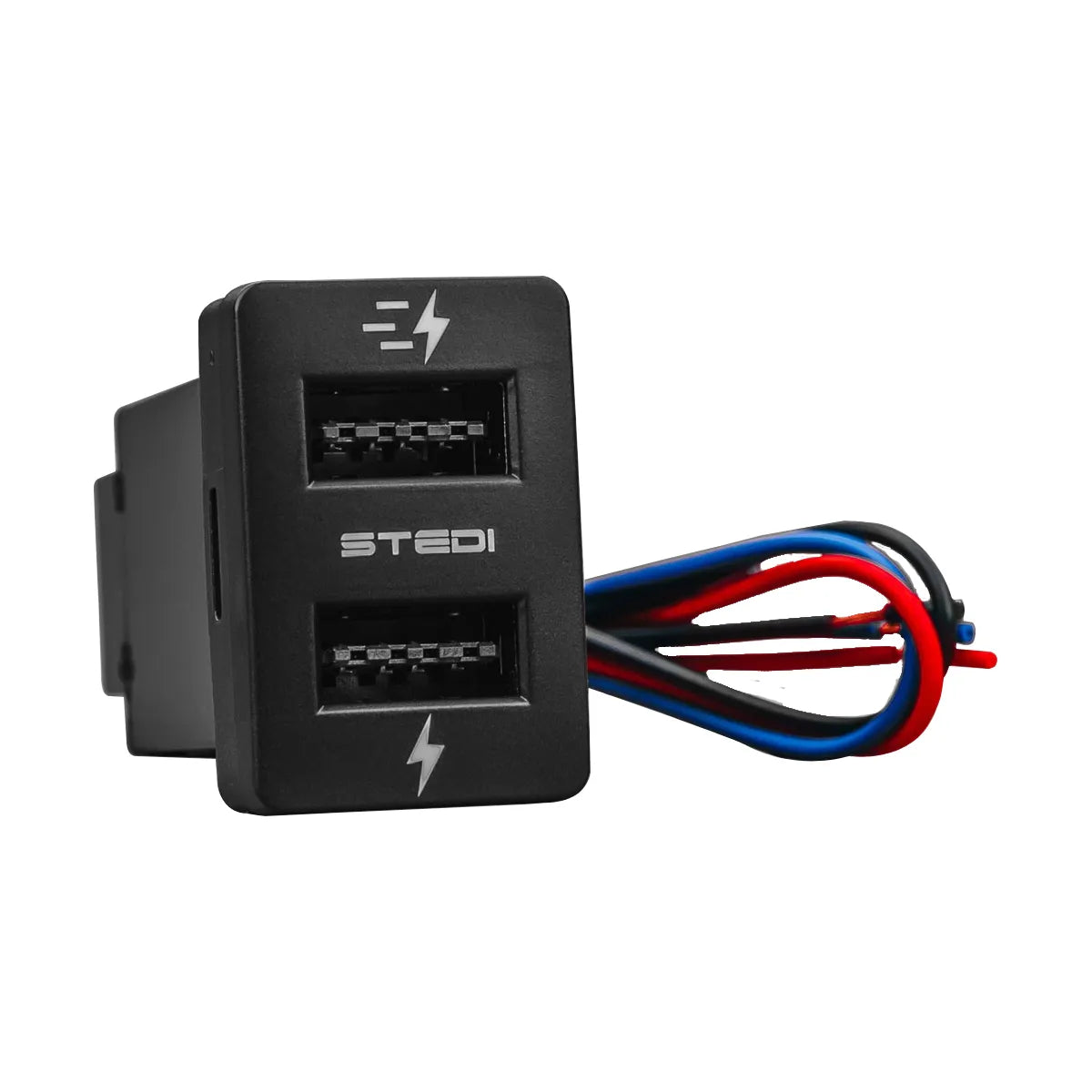 STEDI DUALUSB-TOY-SHORT Short Type Push Switch Dual USB OEM Style Suit Toyota Various Models