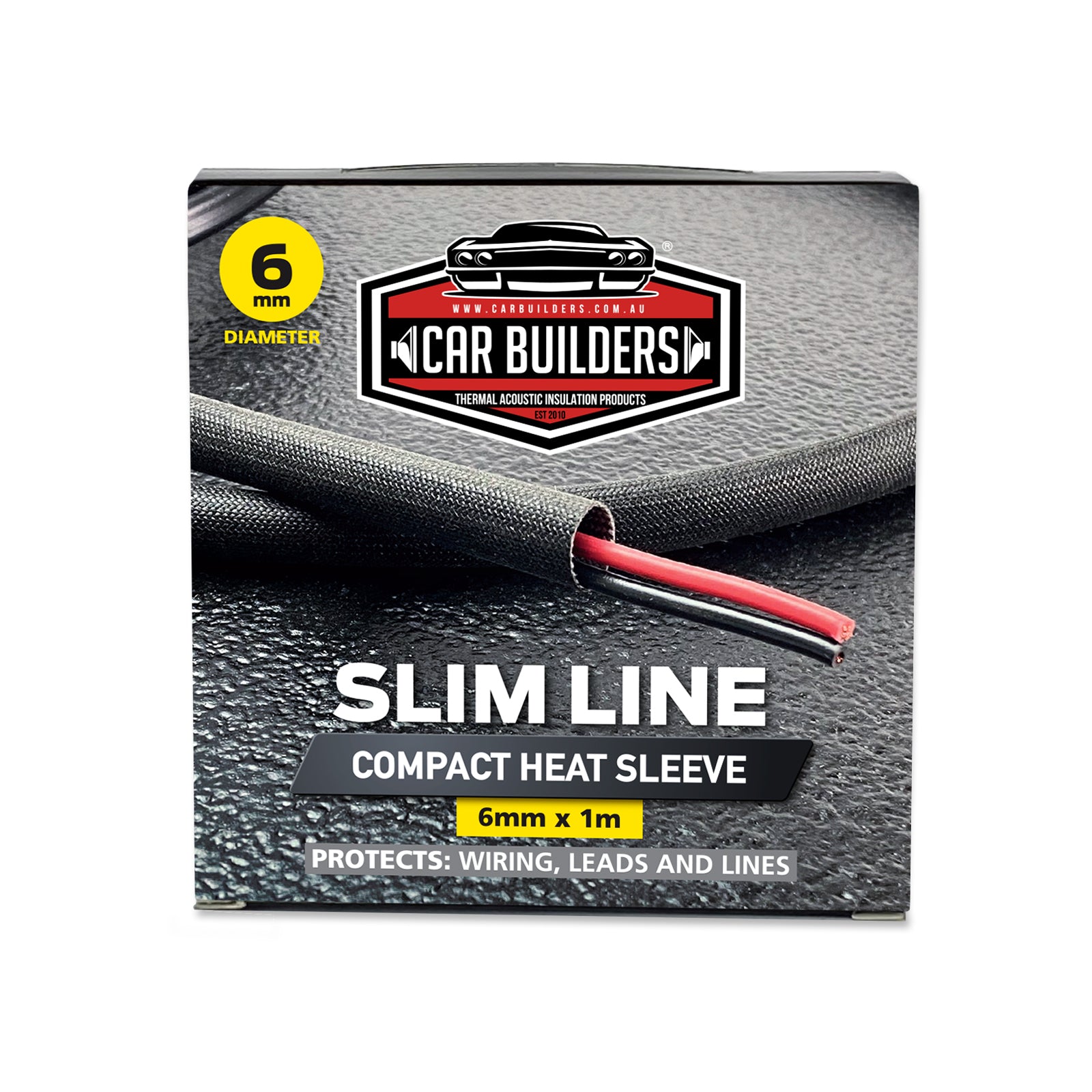 Car Builders Slim Line compact heat sleeve 6mm x 1m in retail box