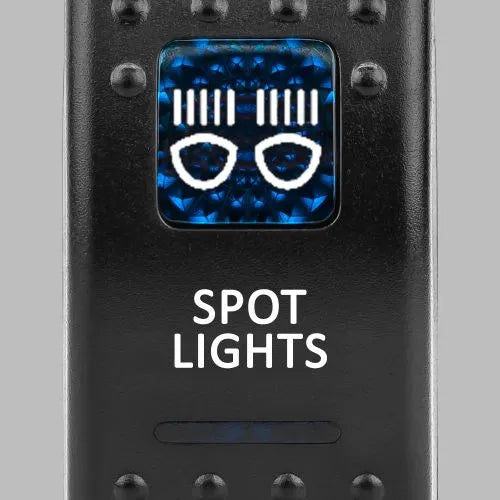 STEDI ROKSWCH-SPOT Carling Type Rocker Switch for 4x4 Spot Lights Back Lit Blue