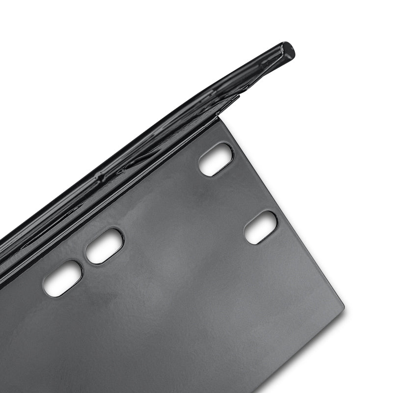 Angled view of STEDI hardened steel number plate light bracket