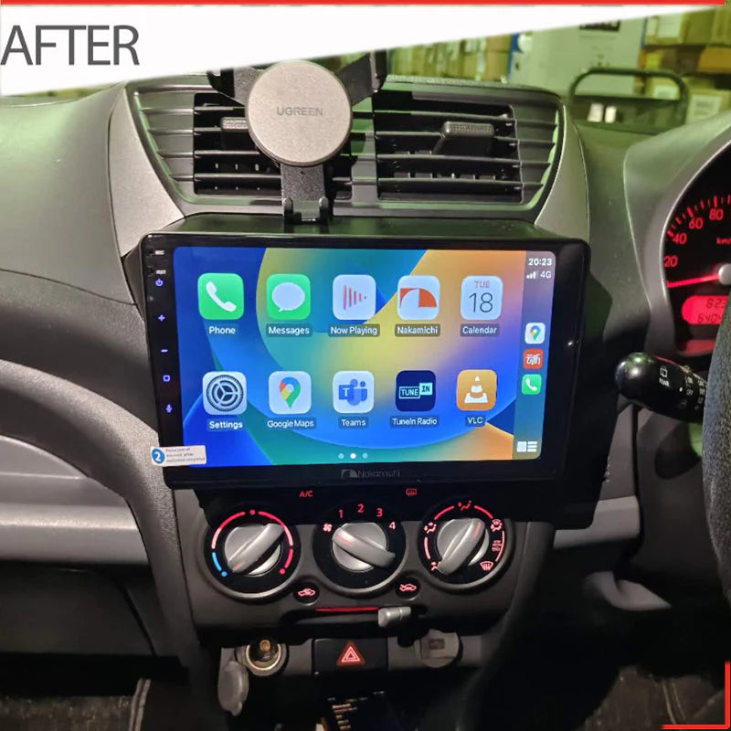 Nakamichi NA9SUZUKIALTO20092014 9" Android Wireless CarPlay Head Unit Suzuki Alto 2009-2014