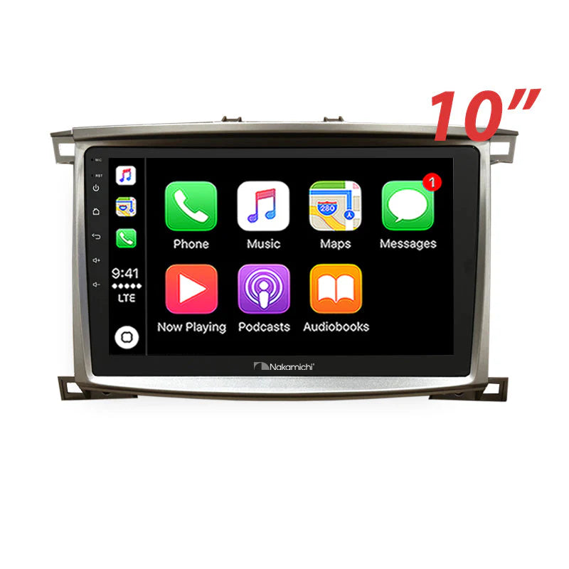 Nakamichi 10" Wireless CarPlay Android Auto Toyota Landcruiser Sahara 1999-2006 Head Unit