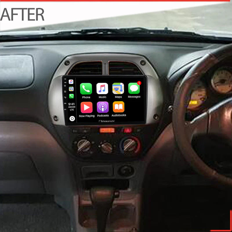 Nakamichi 9" Wireless CarPlay Android Auto Toyota RAV4 2001-2005 Dash 1 Head Unit