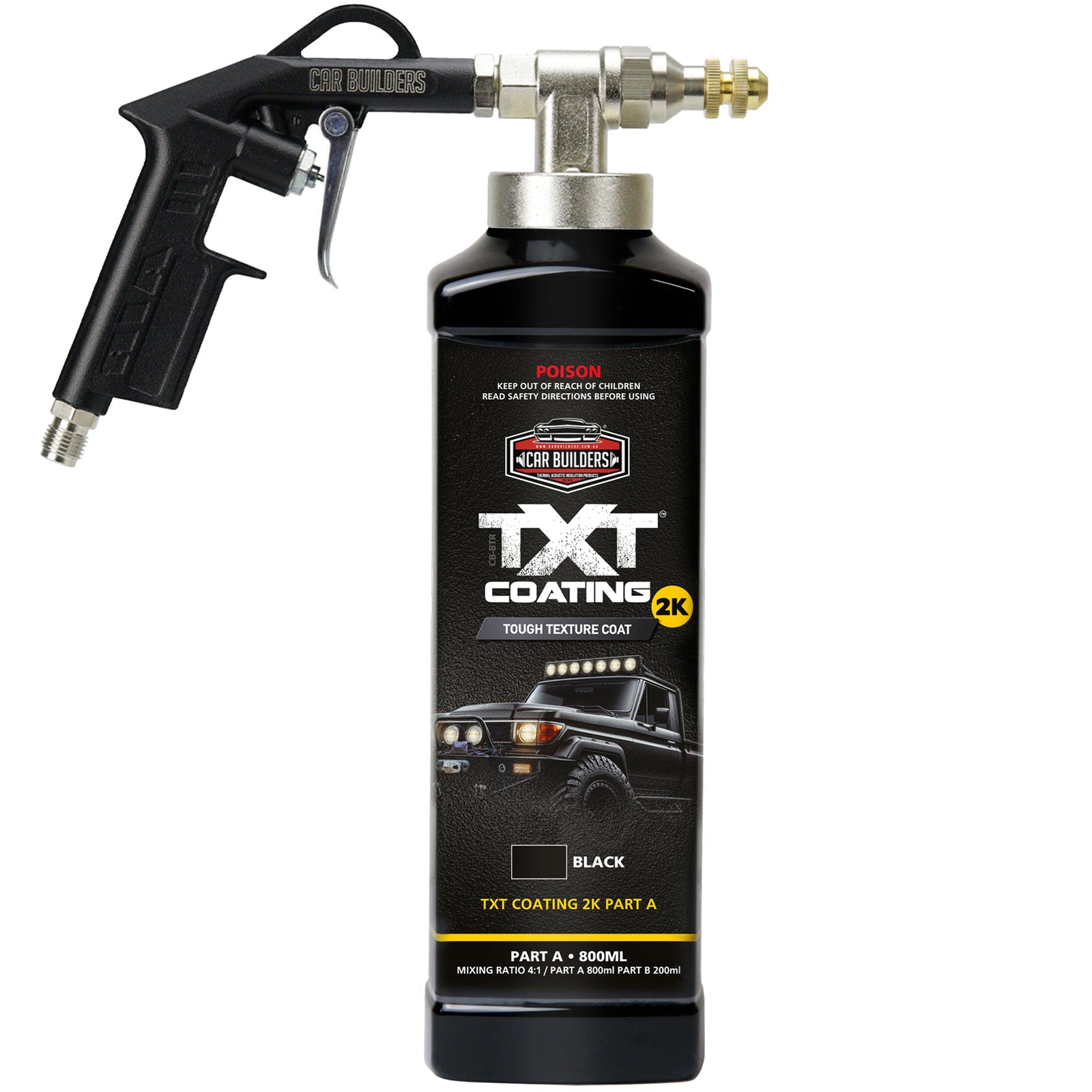 TXT 2K Black bottle fitted to a Schutz underbody gun