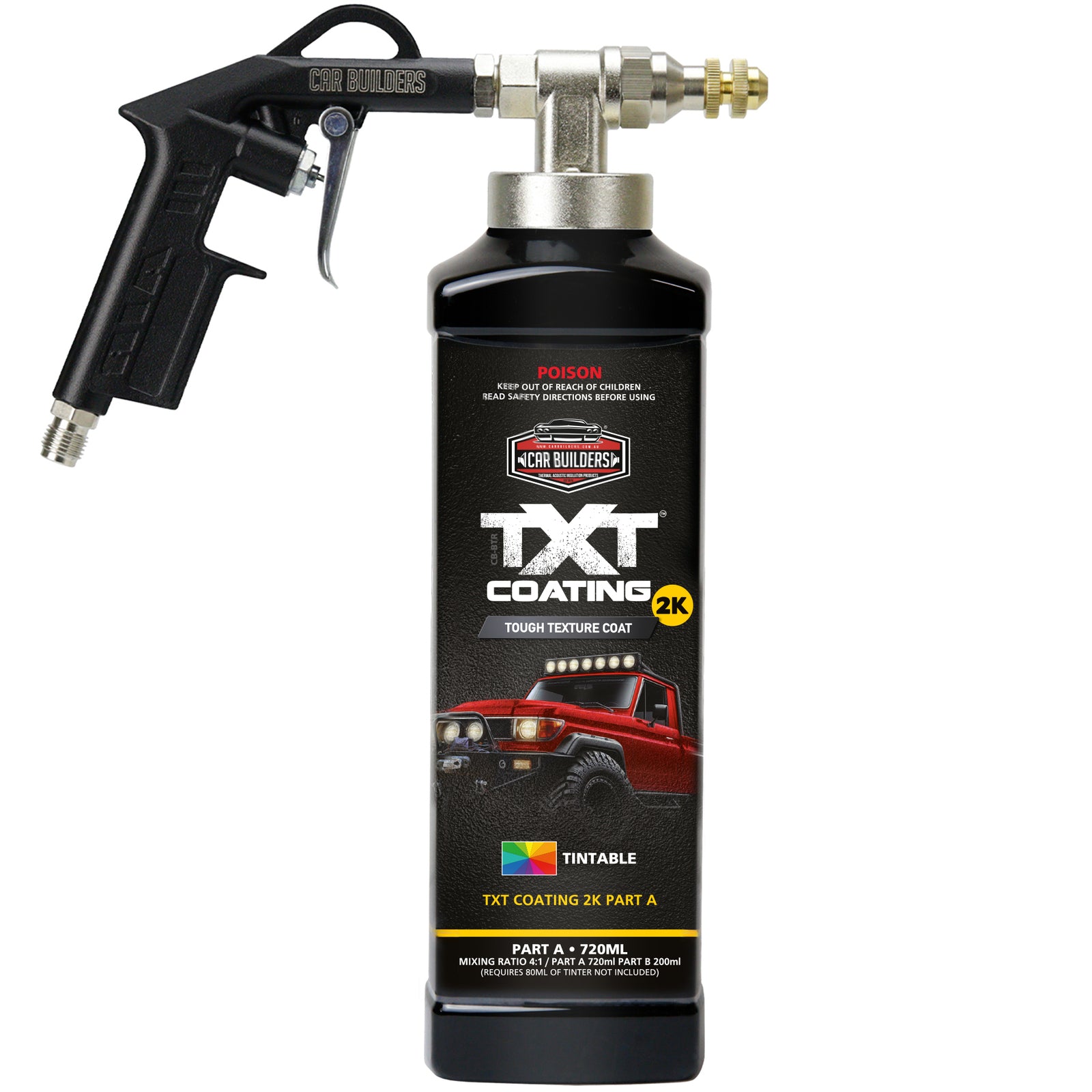Tintable TXT bottle on a Schutz underbody gun