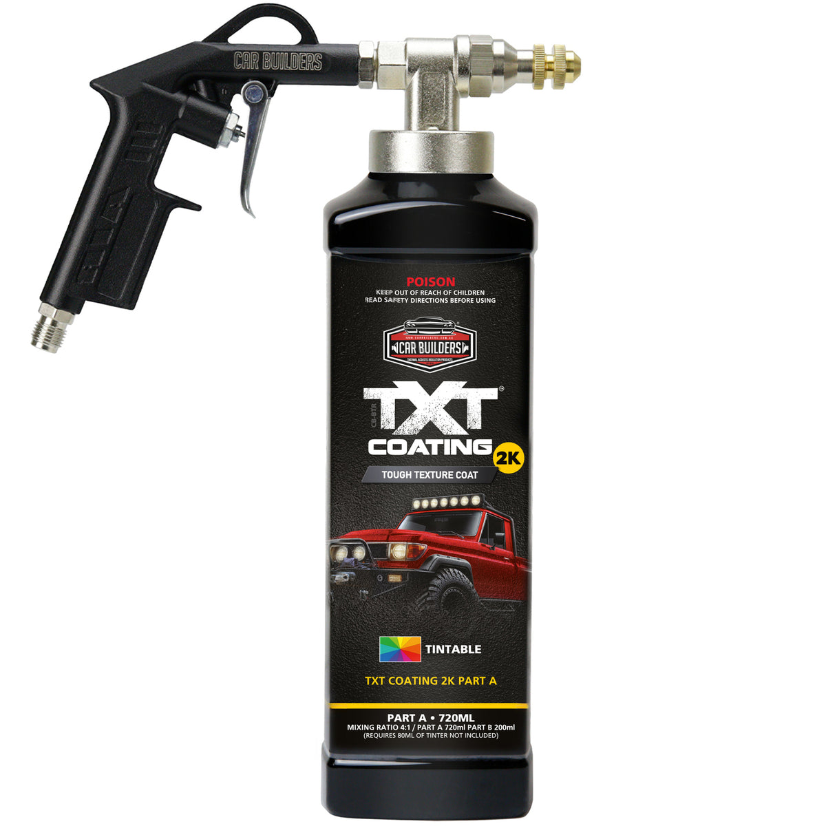 Tintable TXT bottle on a Schutz underbody gun