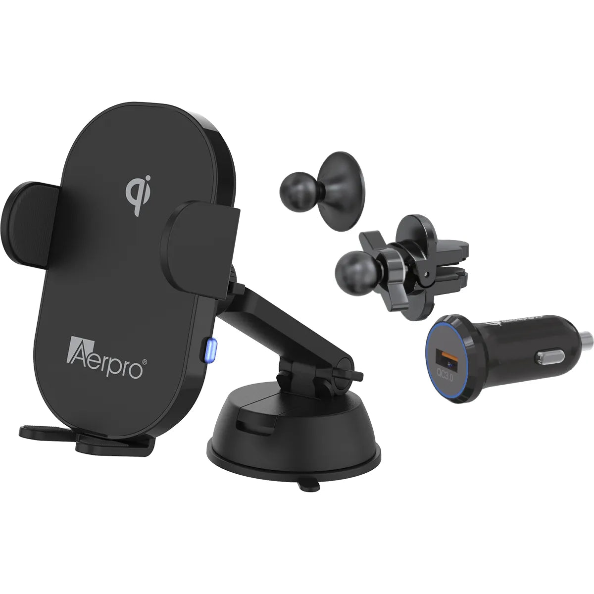 Aerpro APWCAG1 15W Super Fast Wireless Charging Smartphone Holder Kit