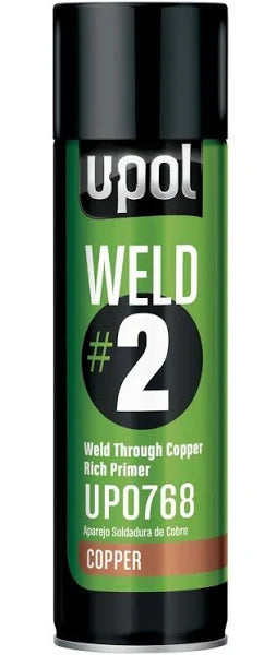Upol weld through copper primer can with label code UP0768