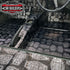 Floor pan and transmission tunnel covered in Stage 1 Sound Deadener