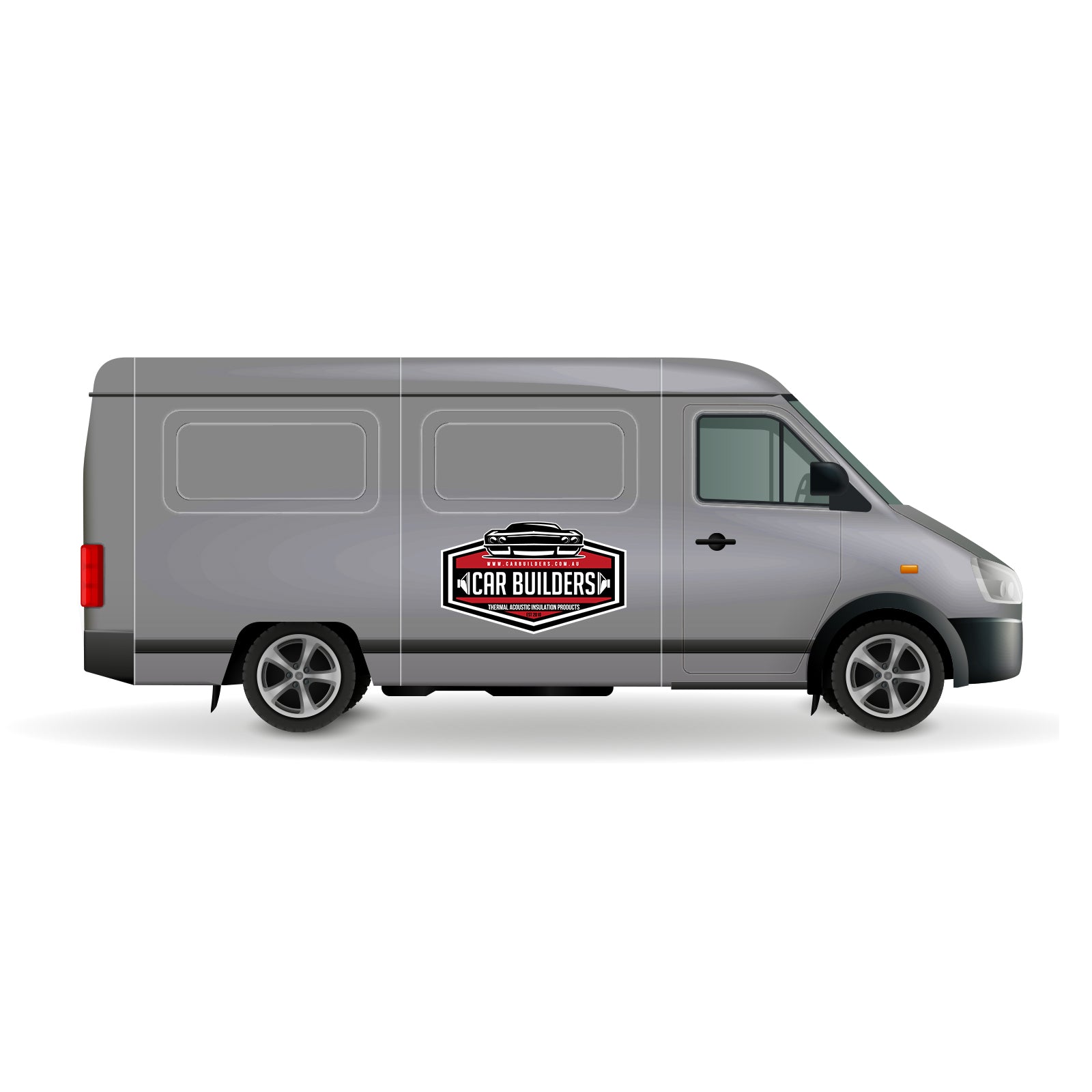 Medium van with a standard roof, side view