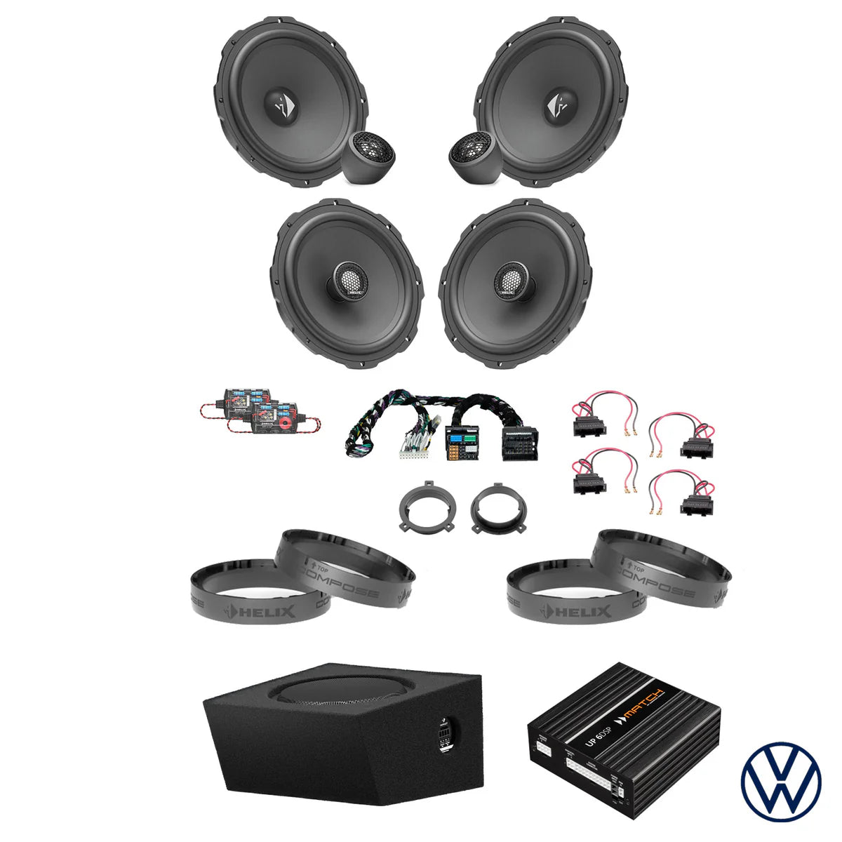 VW T6.1 - Speaker & Subwoofer DSP Amplified Package | HELIX Ci3