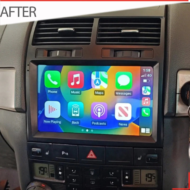 Nakamichi NA9VWTOUAREG20042010 9-Inch Android 13 Wireless CarPlay Android Auto for Volkswagen Touareg 2004-2010