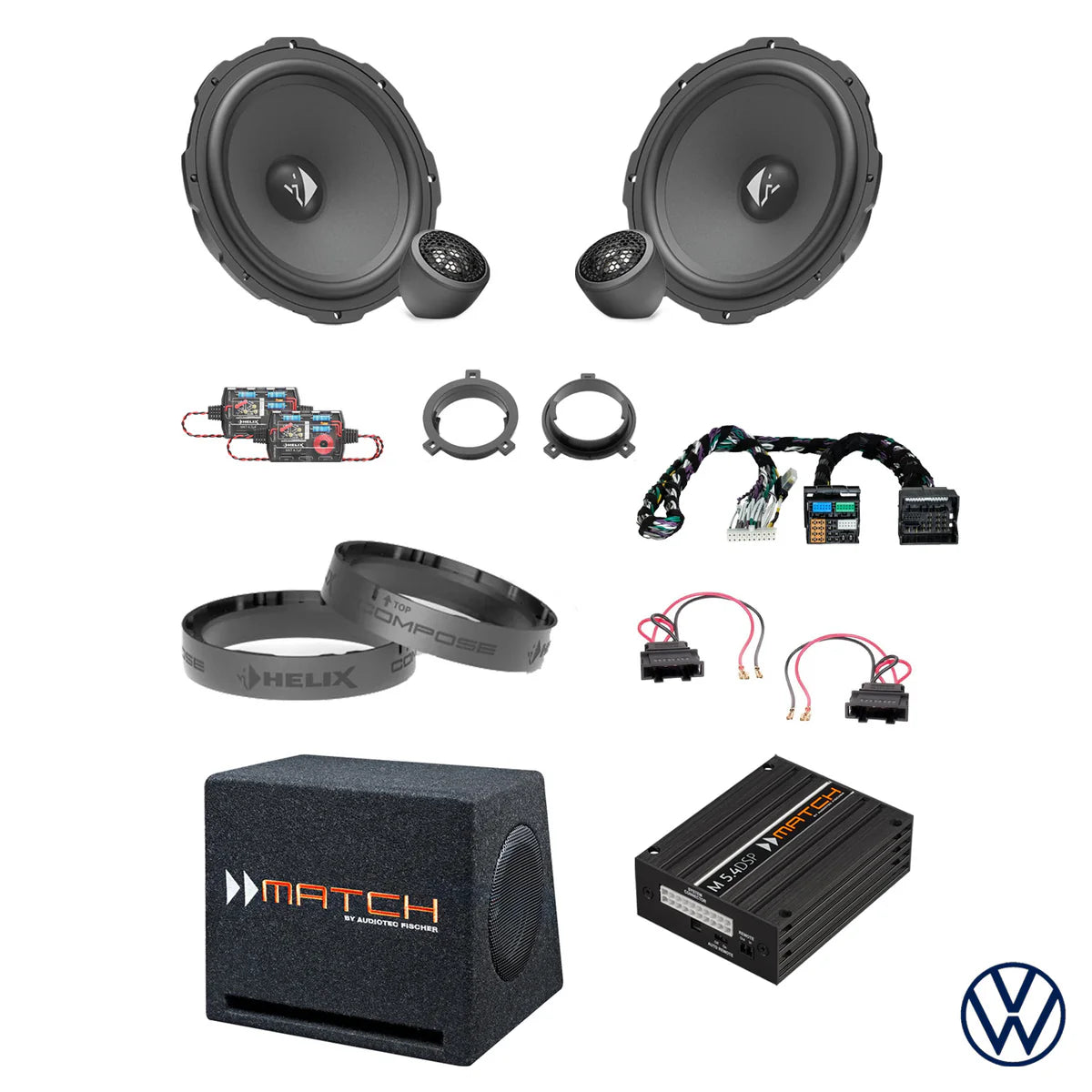 VW T-Cross C1 - Front Speaker Upgrade Package | HELIX Ci3