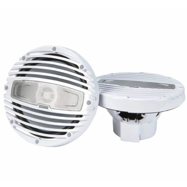 Hertz HMX 8 8" 200W 2-Way Hi-Performance White Marine Coaxial Speaker - Pair